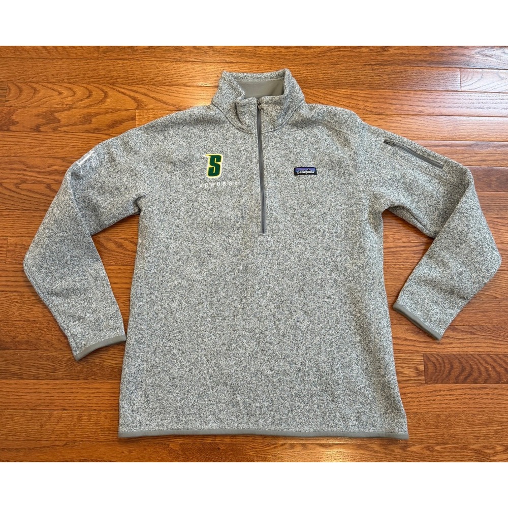 Patagonia Better Sweater 1/4 Zip Fleece Womens XL Siena Lacrosse Player Issue